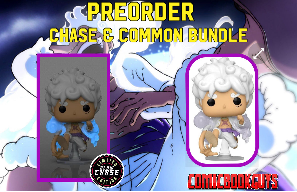 POP! - ONE PIECE #1607 LUFFY GEAR FIVE CHASE & COMMON BUNDLE