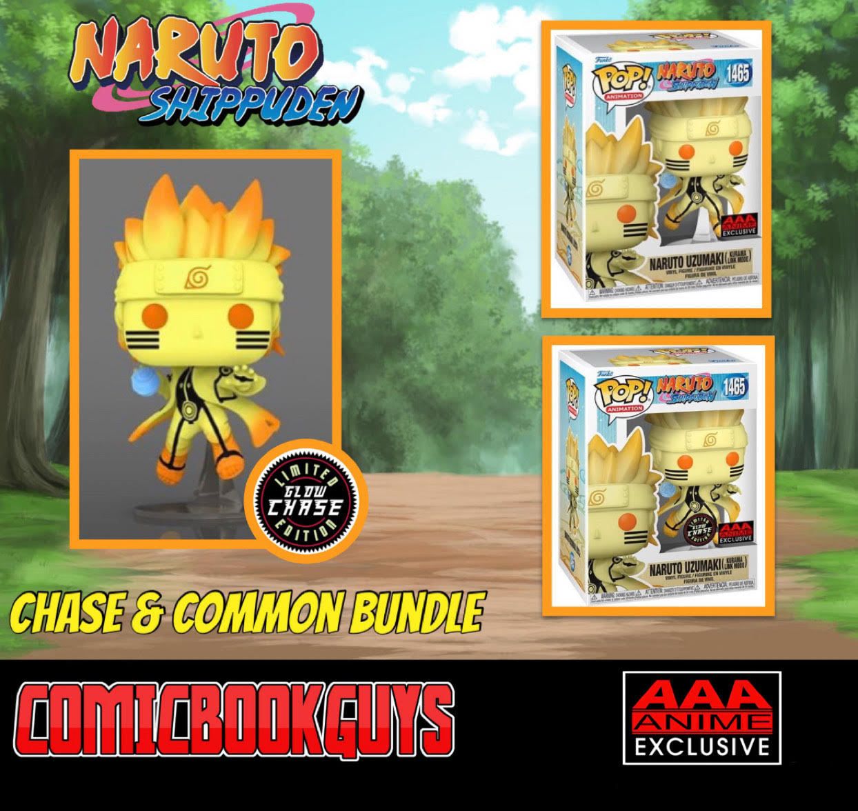 Pop! Animation Naruto Shippuden Naruto Kurama Link Mode N° 1465 Funko