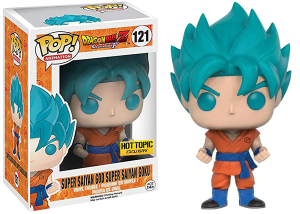 POP! - DRAGONBALL Z #121 SUPER SAIYAN GOD SUPER SAIYAN GOKU ( HOTTOPIC EXCLUSIVE STICKER)