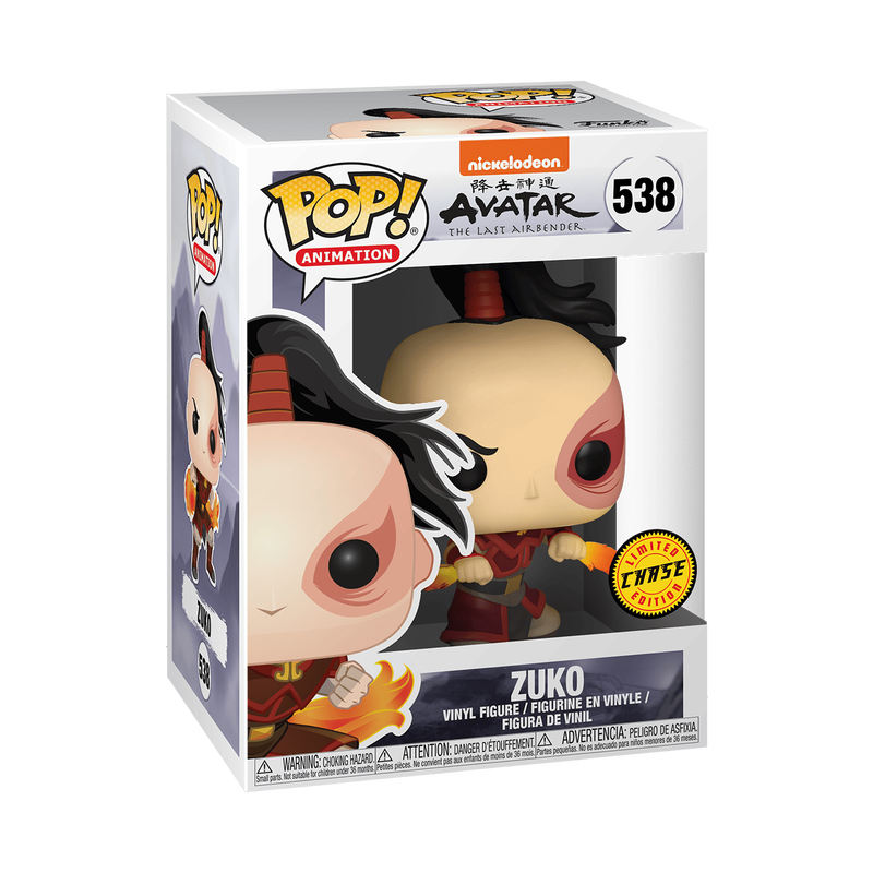 POP! AVATAR THE LAST AIRBENDER # 538 ZUKO CHASE ( DAMAGED TEAR ON BOX )