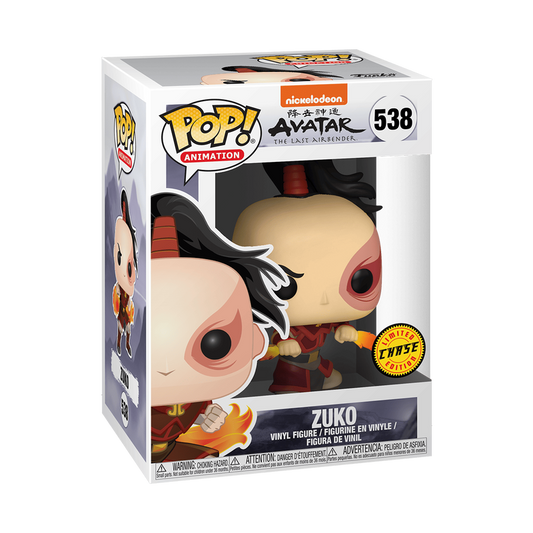 POP! AVATAR THE LAST AIRBENDER # 538 ZUKO CHASE ( DAMAGED TEAR ON BOX )