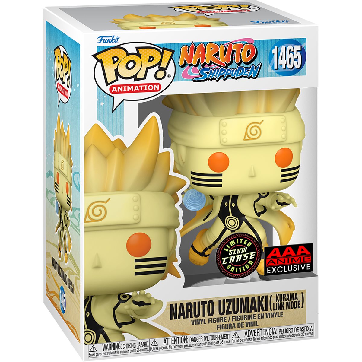 POP! NARUTO - NARUTO KURAMA LINK MODE #1465 (CHASE & COMMON BUNDLE)