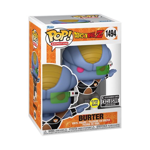 POP! - DRAGONBALL Z #1494 BURTER (ENTERTAINMENT EARTH GLOW IN THE DARK EXCLUSIVE)