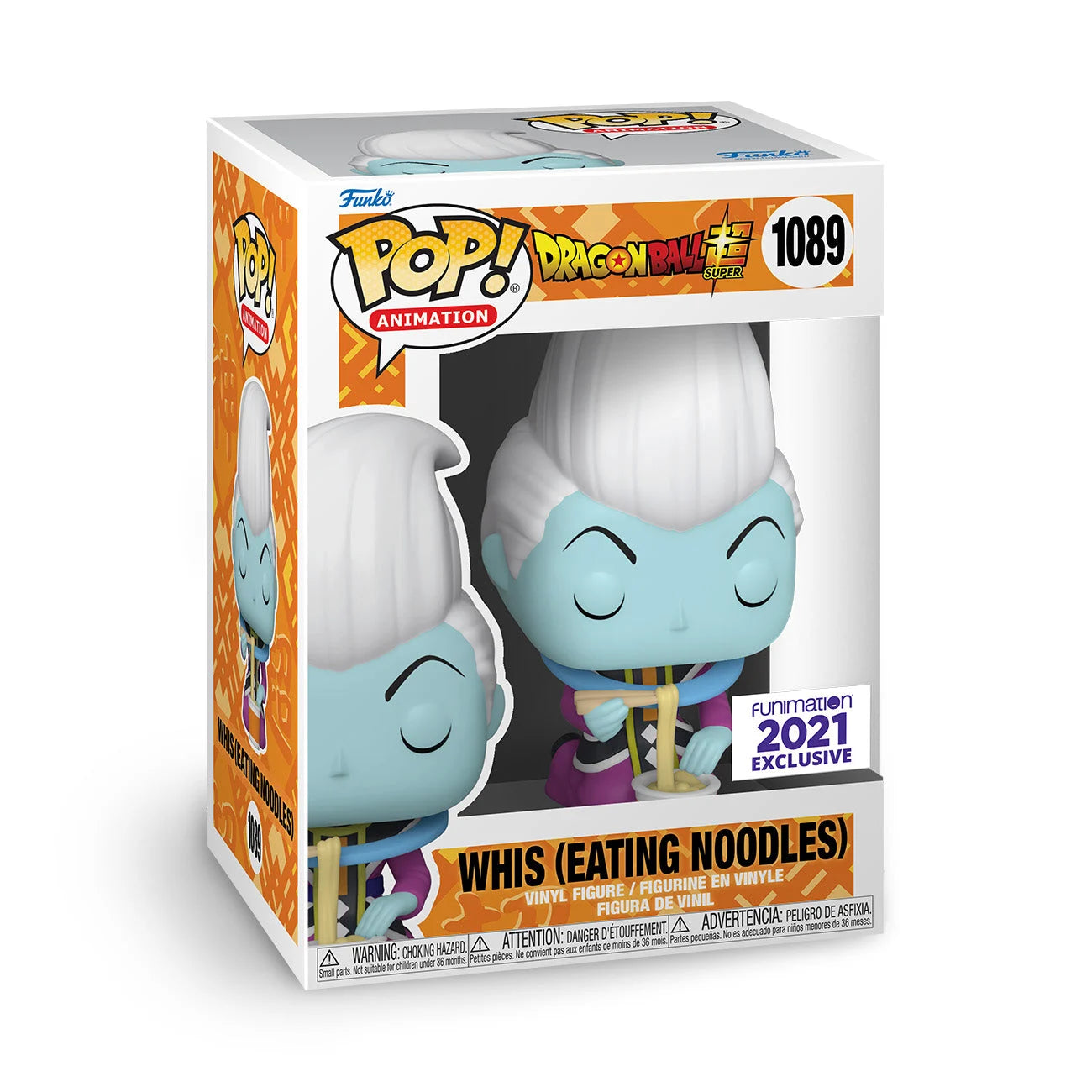 POP! - DRAGONBALL Z #1080 WHIS (EATING NOODLES) ( FUNIMATION STICKER)