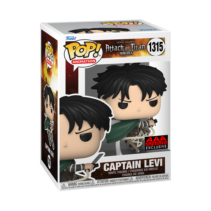 POP! - ATTACK ON TITAN #1315 CAPTAIN LEVI (AAA ANIME EXCLUSIVE STICKER)