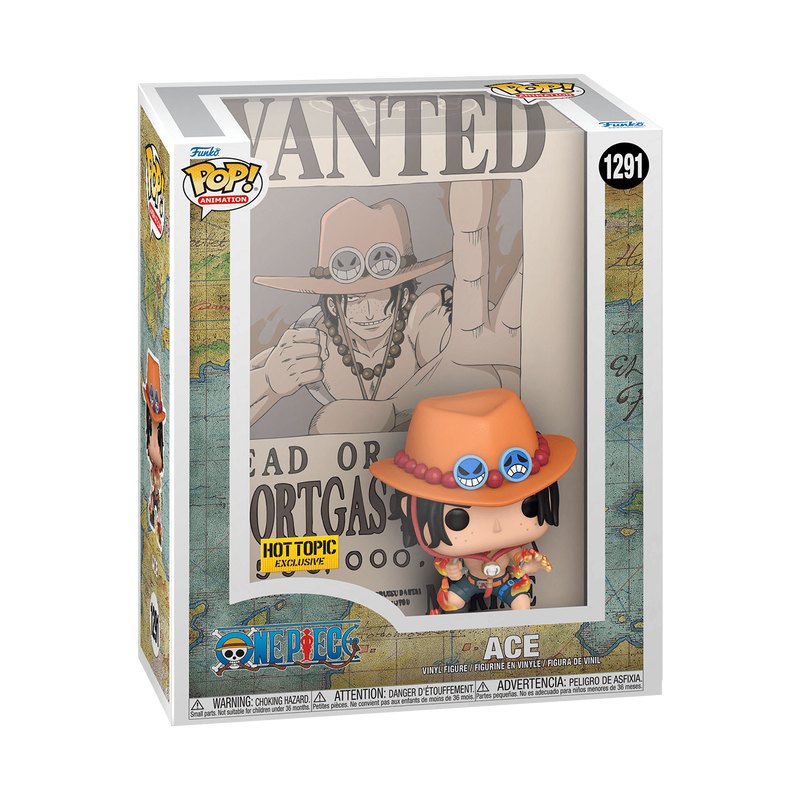 POP! - ONE PIECE  #1291 ACE WANTED POSTER HOTTOPICEXCLUSIVE