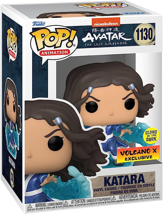 POP! AVATAR THELAST AIRBENDER #1130 KATARA GLOW-IN-THE-DARK VOLCANO X EXCLUSIVE (BOX IS DAMAGED)