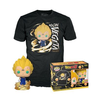 POP! - DRAGON BALL Z #862 MAJIN VEGETA POP AND TEE  GLOW- N -THE -DARK BUNDLE 2XL