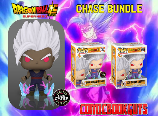 PREORDER POP! - DRAGONBALL SUPER SUPER HERO #1703 BEAST GOHAN CHASE BUNDLE