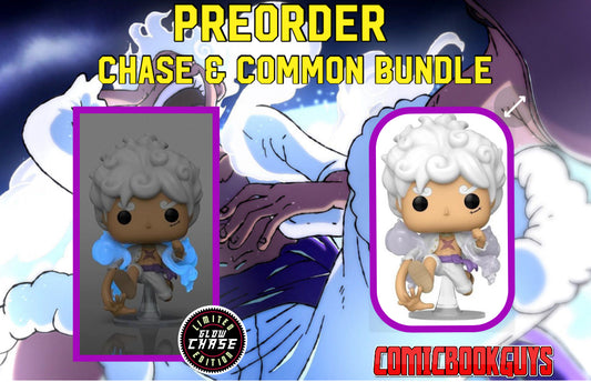 POP! - ONE PIECE #1607 LUFFY GEAR FIVE CHASE & COMMON BUNDLE