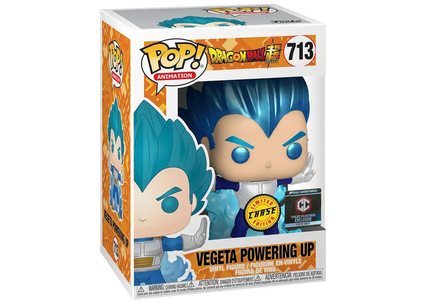 POP! - DRAGONBALL Z #713 VEGETA POWERING UP METALLIC (CHASE) CHALICE EXCLUSIVE