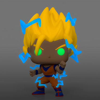 POP! - DRAGONBALL Z SUPER #865 SAIYAN GOKU WITH ENERGY (SSJ 2 )( GLOW-IN-THE -DARK CHASE)