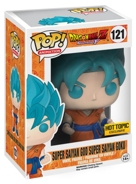 POP! - DRAGONBALL Z #121 SUPER SAIYAN GOD SUPER SAIYAN GOKU ( HOTTOPIC EXCLUSIVE STICKER)