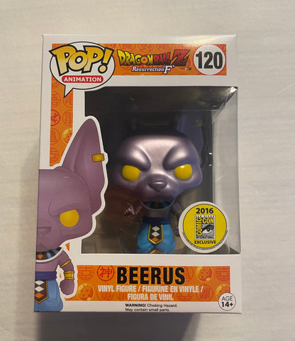 POP! GRAILS -  DRAGONBALL Z #120 METALLIC BEERUS  (SDCC 2026 CON STICKER )