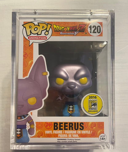 POP! GRAILS -  DRAGONBALL Z #120 METALLIC BEERUS  (SDCC 2026 CON STICKER )