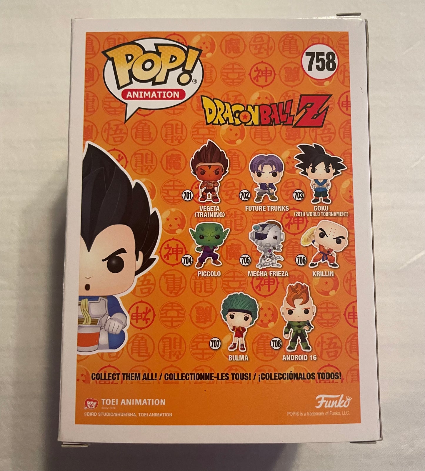 POP! - DRAGONBALL Z GRAIL #758 VEGETA (EATING NOODLES) CON STICKER