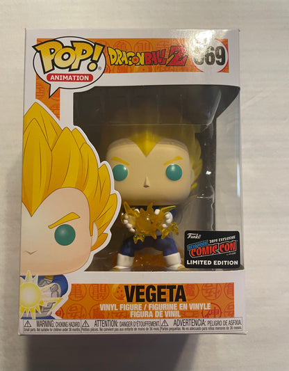 POP! DRAGONBALL Z GRAIL #669 VEGETA (2019 NYCC CON STICKER )