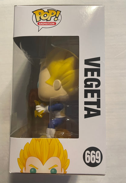 POP! DRAGONBALL Z GRAIL #669 VEGETA (2019 NYCC CON STICKER )