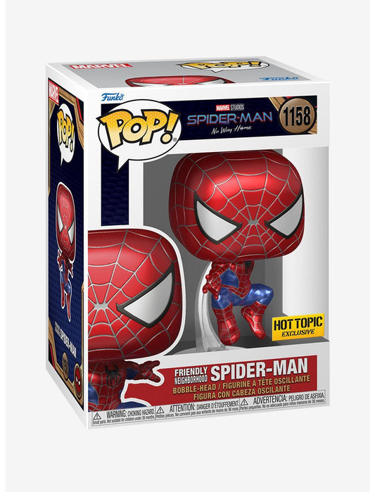 POP! Spider-Man: No Way Home - Friendly Neighborhood Spider-Man Vinyl Bobble-Head Hot Topic Exclusive