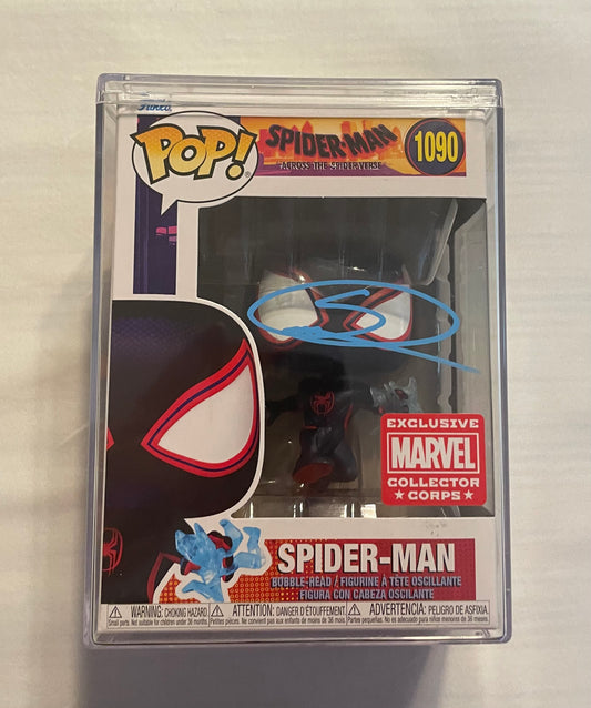 Autographed miles morales 1090 funko pop by Shameik Moore authenticated by jsa