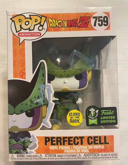 POP! - DRAGONBALL Z GRAIL - PERFECT CELL #759 CON STICKER  (DAMAGED)