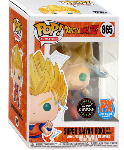 POP! - DRAGONBALL Z SUPER #865 SAIYAN GOKU WITH ENERGY (SSJ 2 )( GLOW-IN-THE -DARK CHASE)